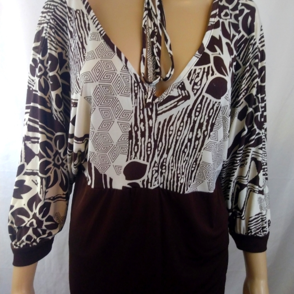 Sensational California Brown Print Blouse